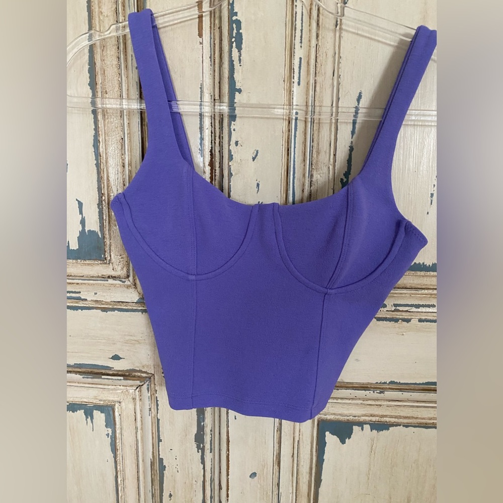 ZARA PURPLE HALTER TOP SIZE SMALL NWOT